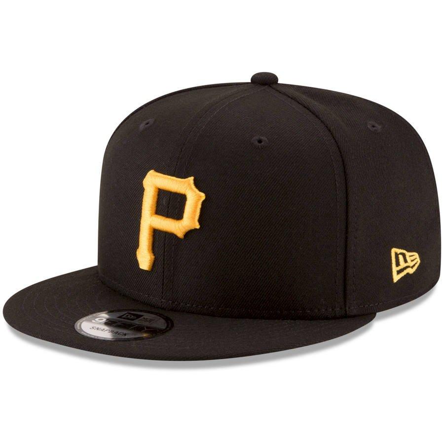 New Era Pittsburgh Pirates Basic 9FIFTY Snapback Hat - Black - BLACK